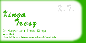 kinga tresz business card